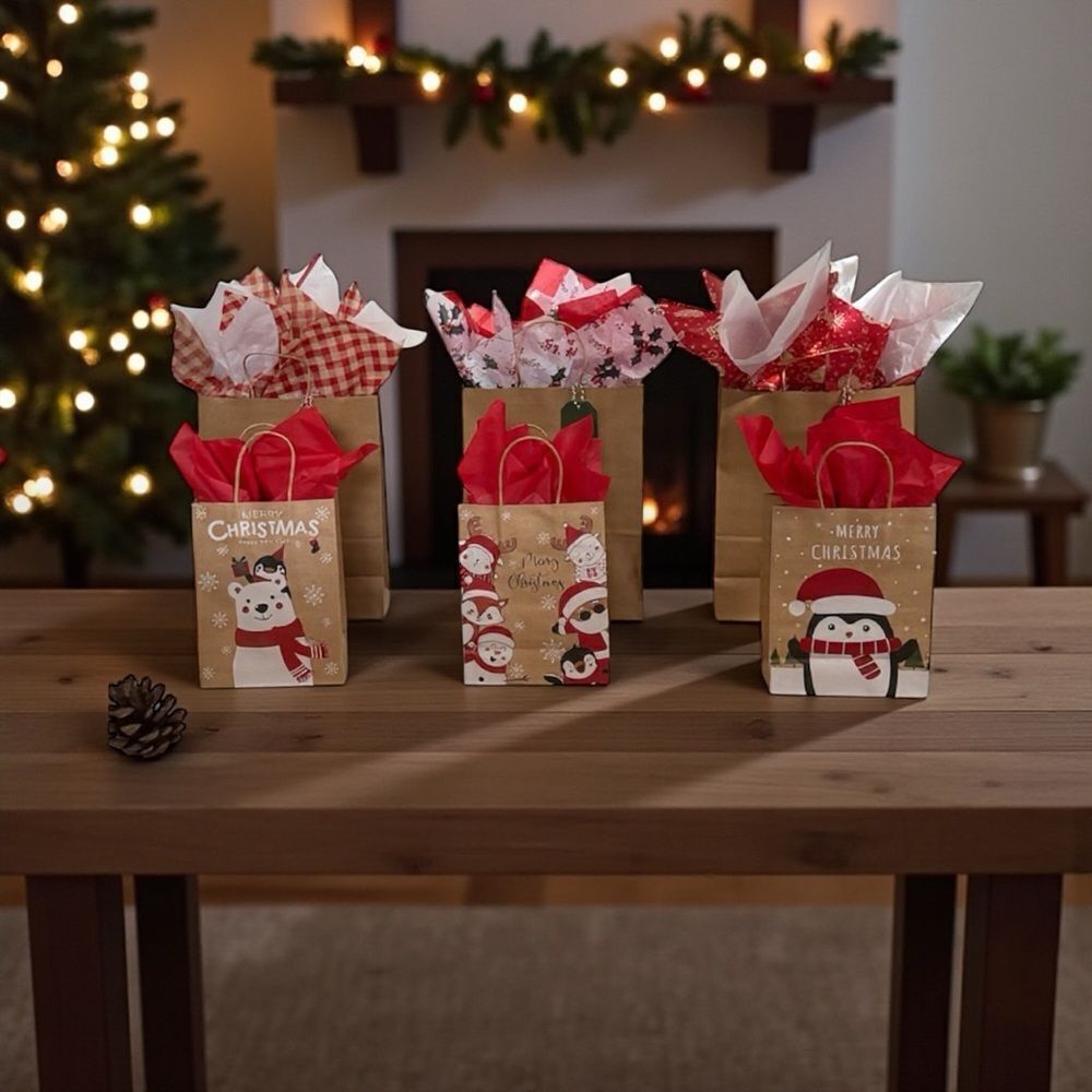XMS -3 Set of 6 Christmas Gift Bags